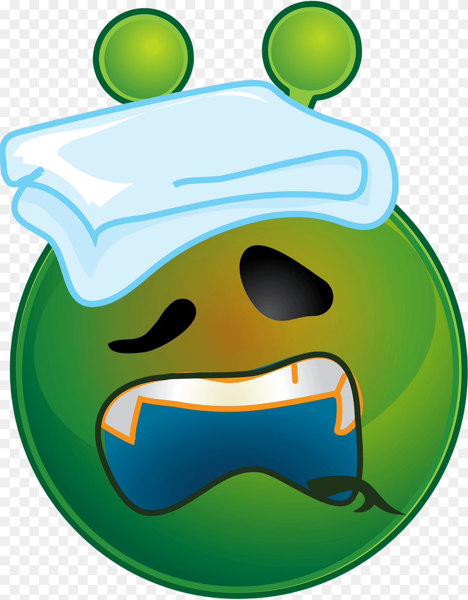 Smiley Green Alien Sick Clipart, Logo, Outdoors Free Png Download