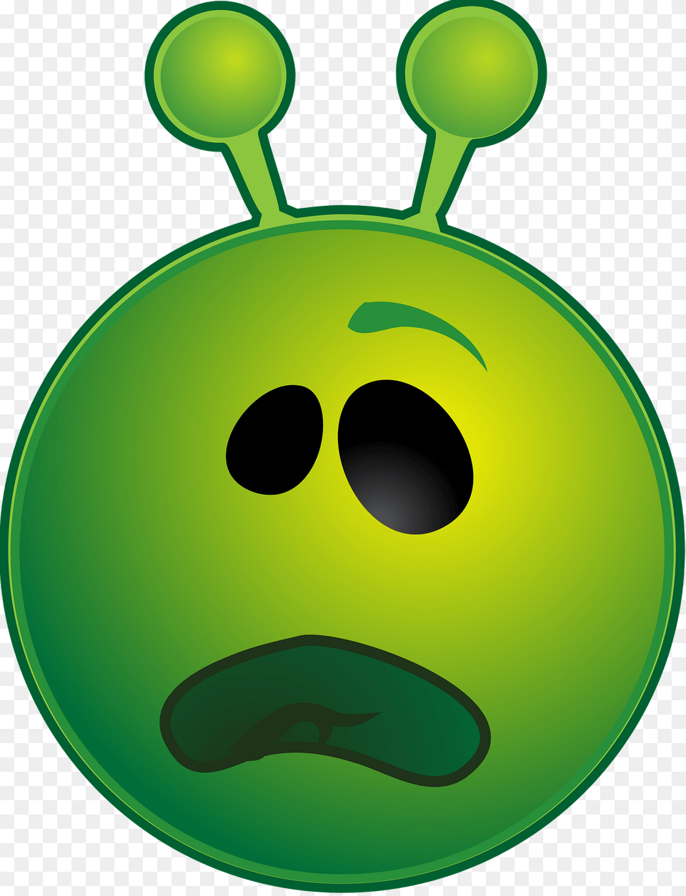 Smiley Green Alien Whatface Clipart, Sphere, Disk Free Png Download