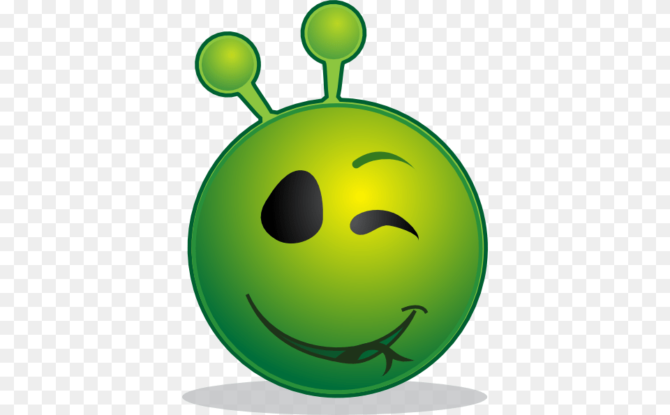 Smiley Green Alien Wink Clip Art Free Transparent Png