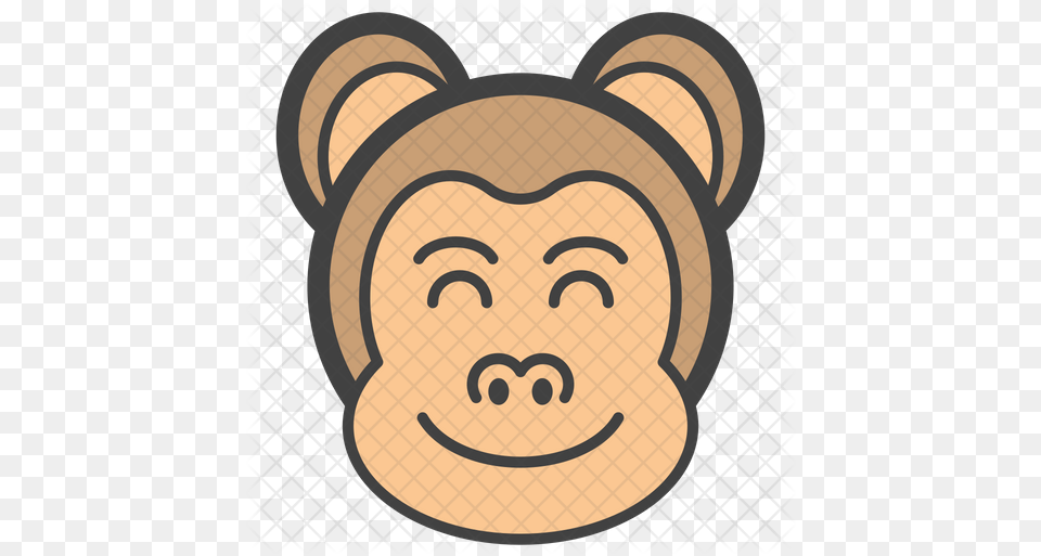 Smiley Monkey Emoji Icon Icon, Sticker, Animal, Lion, Mammal Free Png Download
