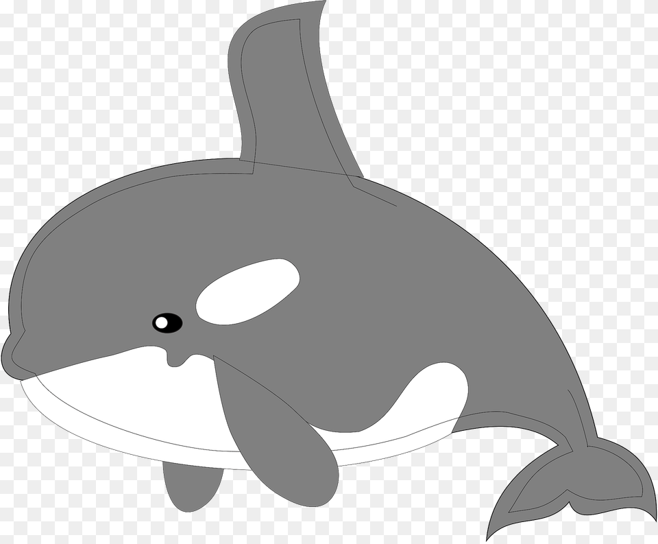 Smiley Orca Grayscale Clipart, Animal, Sea Life, Mammal, Fish Free Png Download