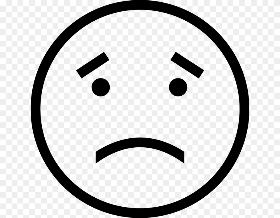 Smiley Sadness Face Crying Drawing, Gray Free Png Download