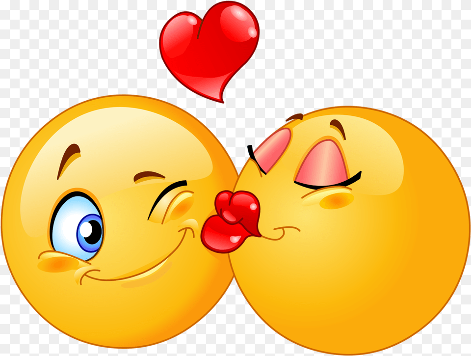 Smiley Smileys And Smiley Hart And Kissy Kissing Smiley, Balloon, Food, Fruit, Plant Png