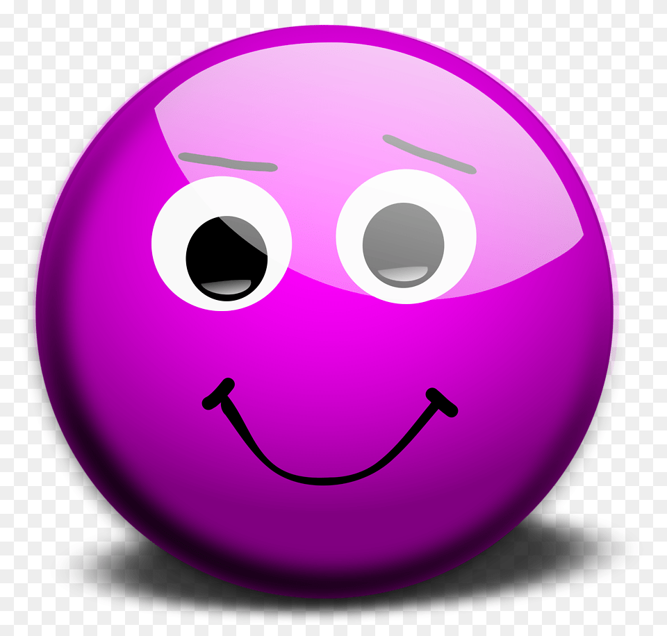 Smiley Stock Photo Illustration Of A Purple Smiley Face, Sphere, Disk Free Png Download