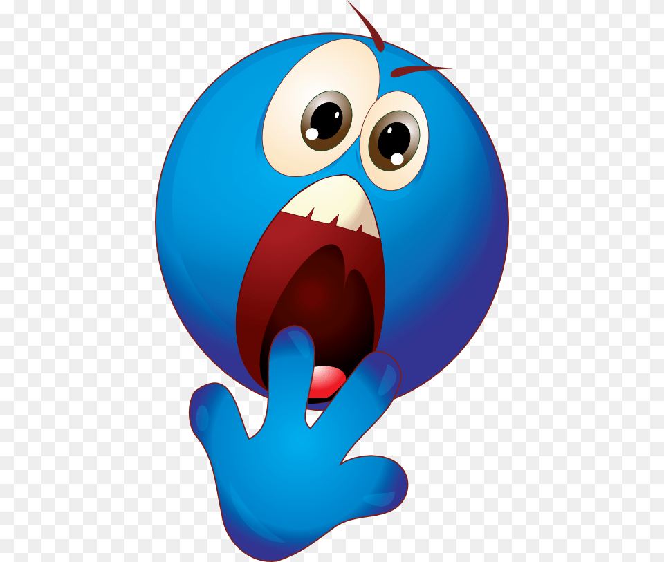 Smiley Terrified Blue Emoticon Clipart, Sphere Free Transparent Png
