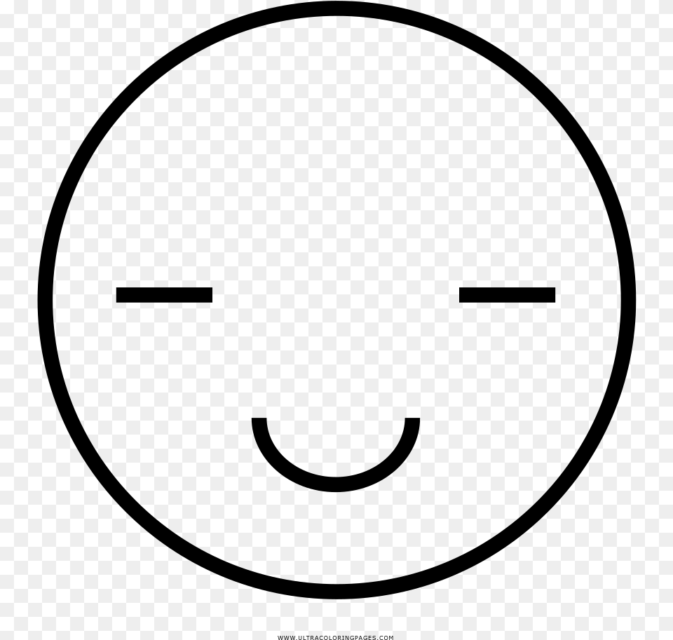 Smiley Thinking Coloring, Gray Png Image