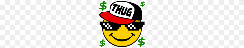Smiley Thug Smilie Thug Emoticon, Baseball Cap, Cap, Clothing, Hat Png