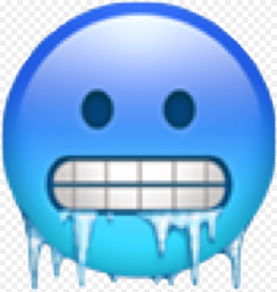 Smiley Freezing Emoji Iphone Frozen Emoji, Sphere, Bowling, Leisure Activities Free Transparent Png
