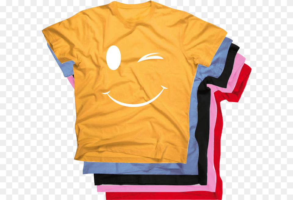 Smiley Wink Tee T Shirts Designs, Clothing, Shirt, T-shirt Free Png Download