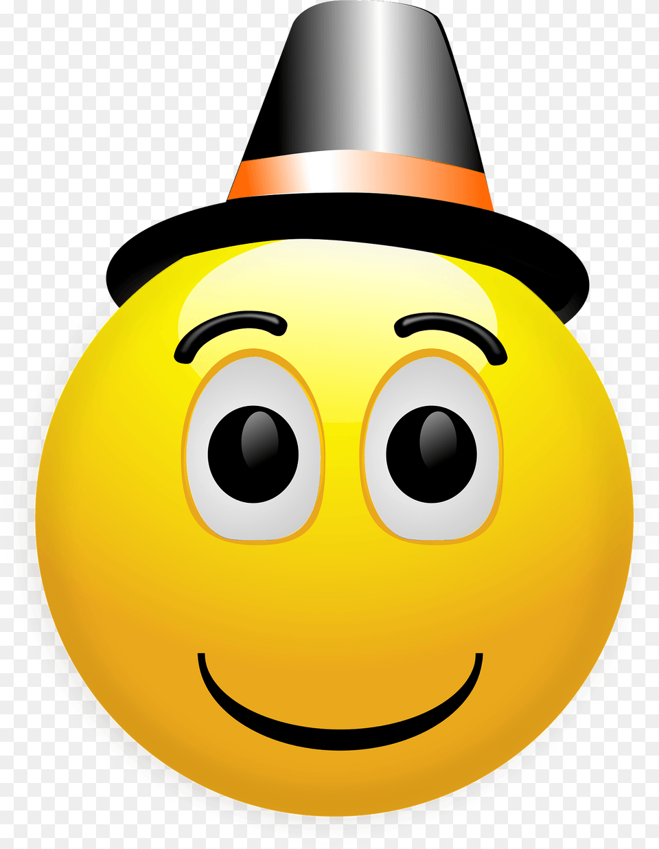 Smiley With A Black Hat Clipart, Lighting, Gold Free Transparent Png