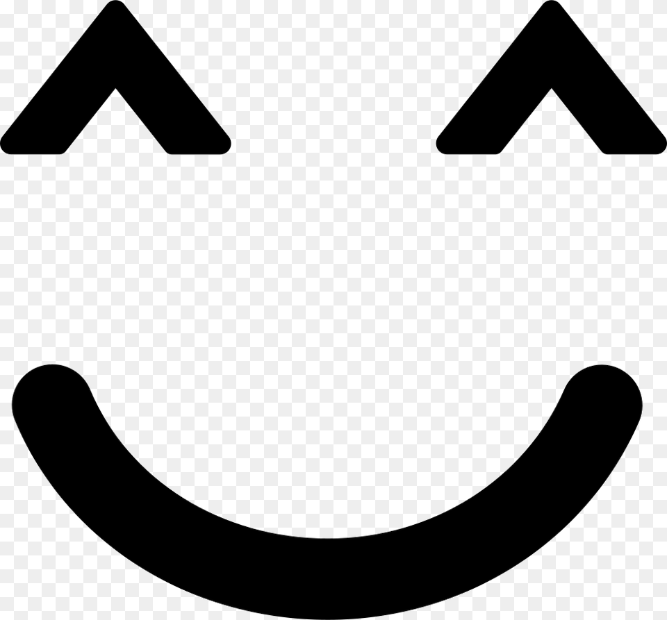 Smiley With Closed Eyes Rounded Square Face Icon Stencil, Symbol, Appliance, Ceiling Fan Free Png Download