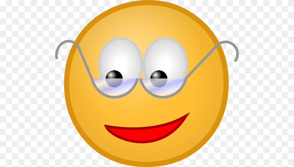 Smiley With Glasses Clip Art Vector, Disk Png
