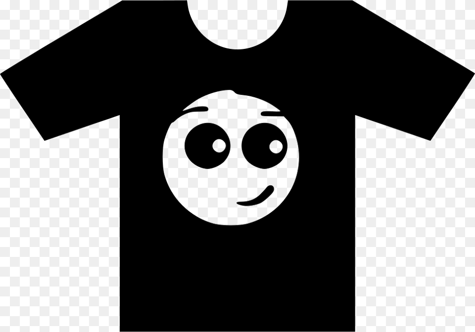 Smiley Wow Face Print Comments Cartoon, Clothing, T-shirt, Stencil, Astronomy Free Png Download