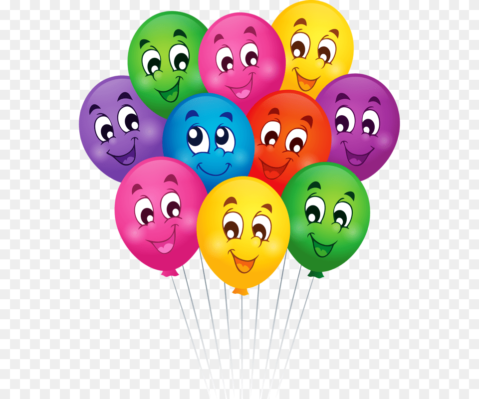 Smileys Happy Birthday And Birthdays Cartoon Images Of Balloons, Balloon, Face, Head, Person Free Png