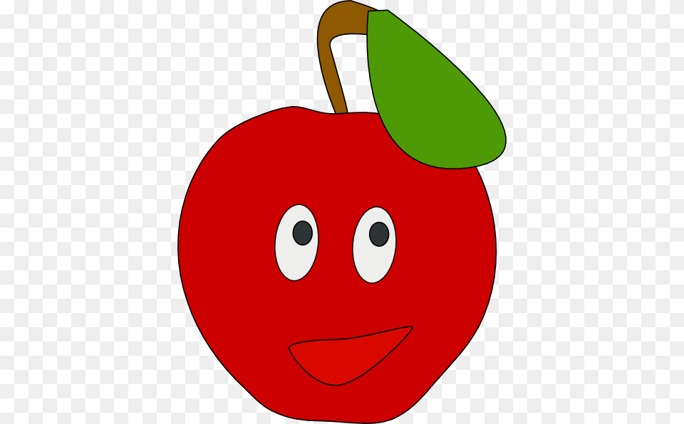 Smiling Apple Clip Art Vector, Food, Fruit, Plant, Produce Free Png Download