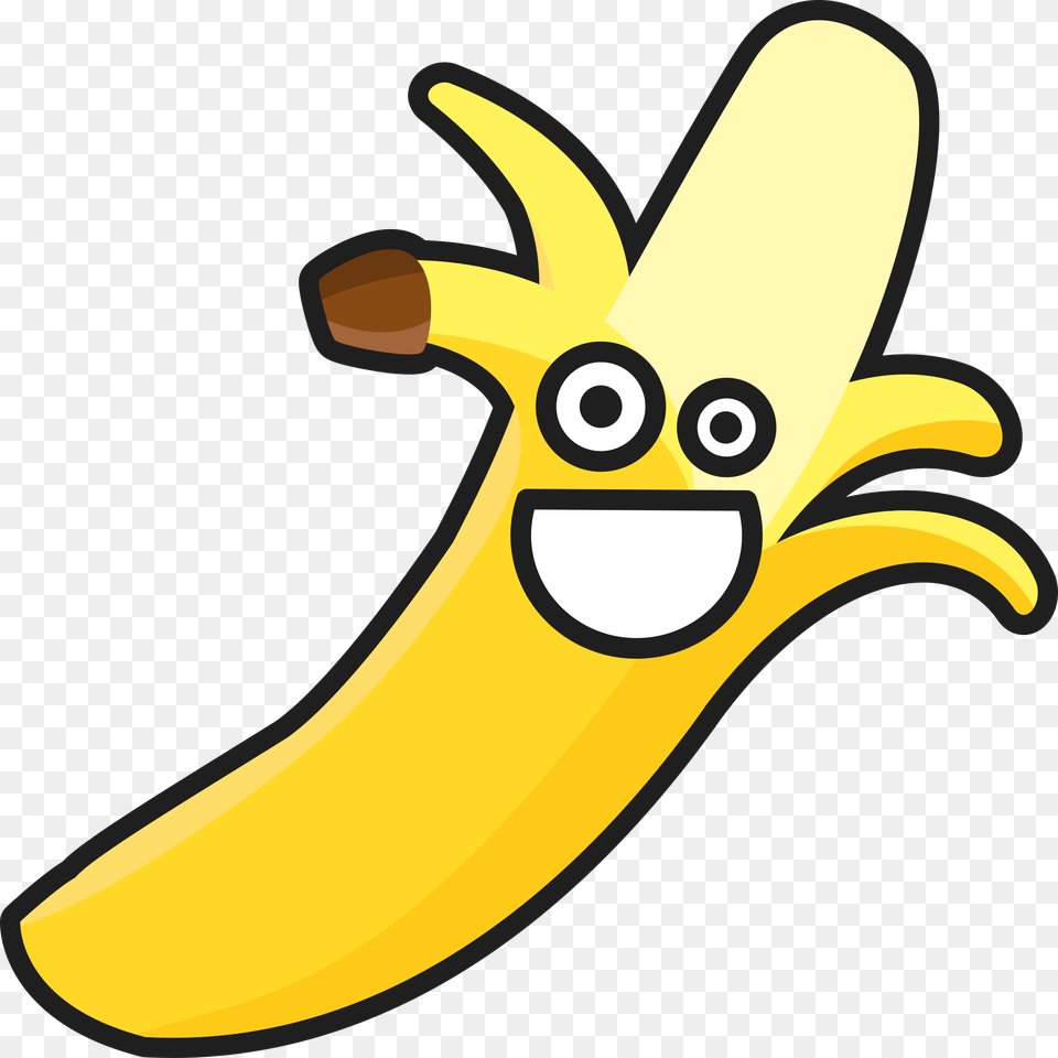 Smiling Banana Icons, Food, Fruit, Plant, Produce Free Transparent Png