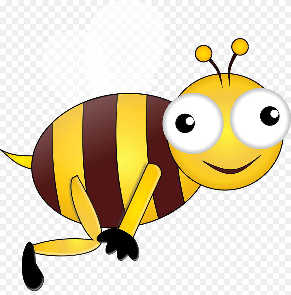 Smiling Bee Clipart, Animal, Insect, Invertebrate, Wasp Free Png