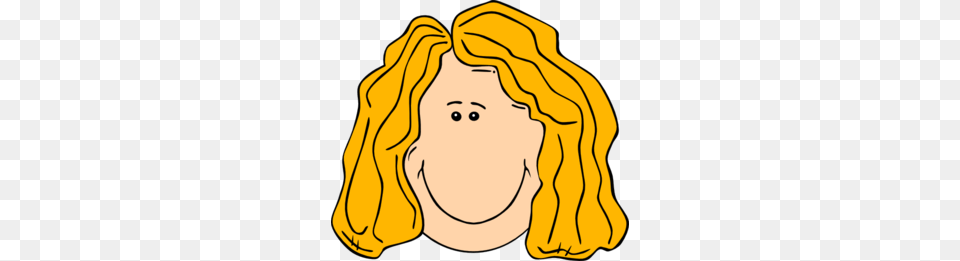 Smiling Blond Lady With Long Hair Clip Art, Baby, Person, Head, Face Free Png Download