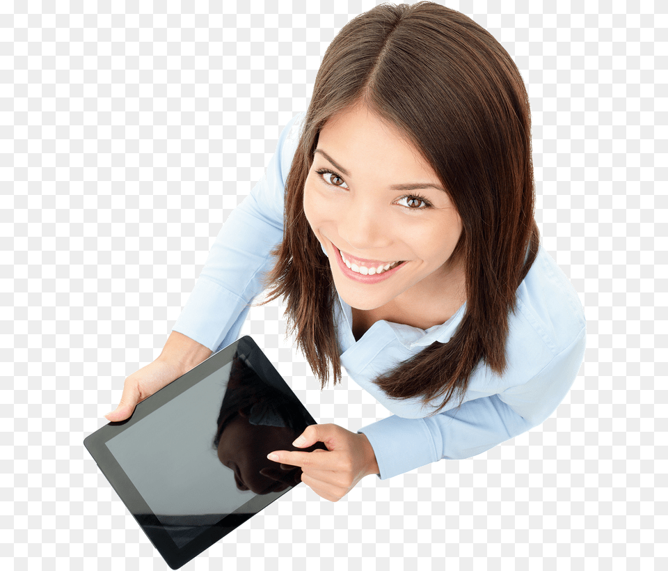 Smiling Business Woman Woman With Tablet, Adult, Person, Female, Electronics Free Png Download