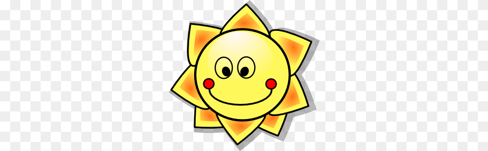 Smiling Cartoon Sun Clip Art, Gold, Nature, Outdoors, Snow Free Transparent Png