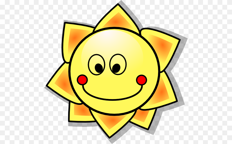 Smiling Cartoon Sun Svg Clip Arts Sole Clipart, Gold Free Png