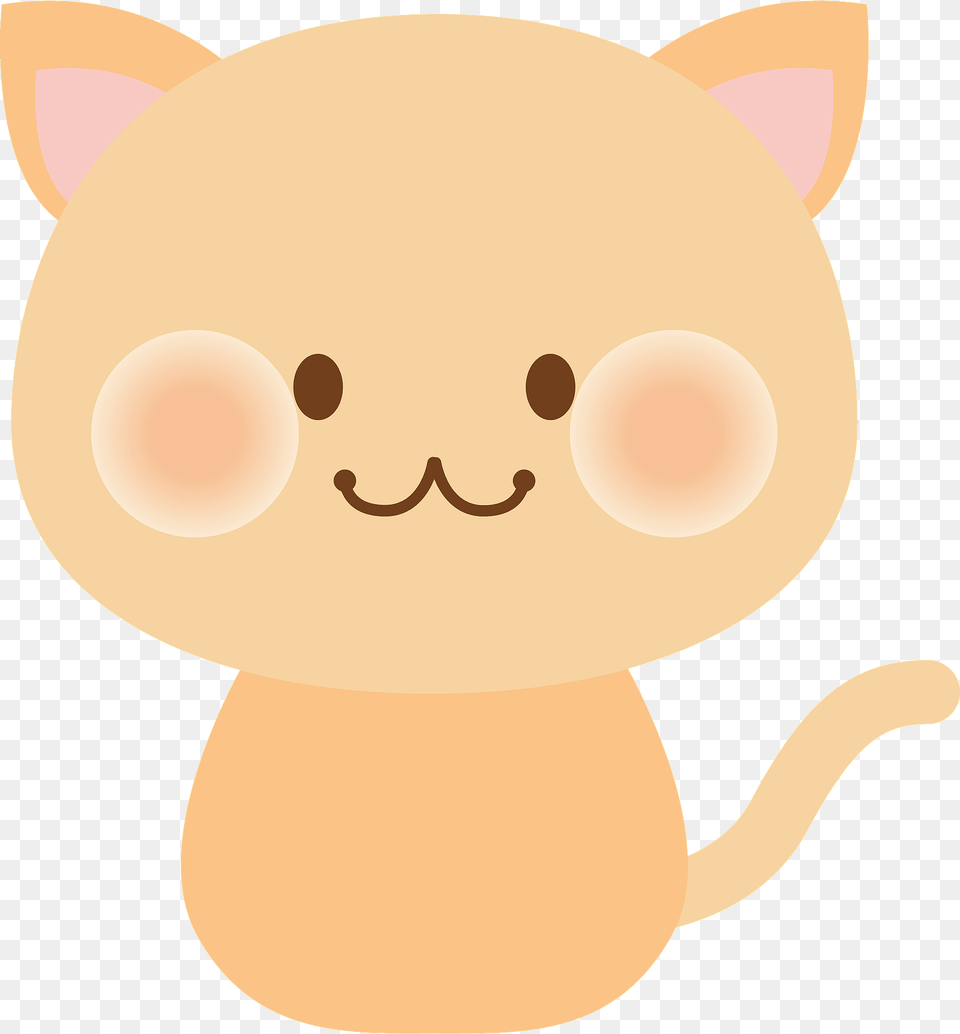 Smiling Cat Clipart, Plush, Toy Free Png