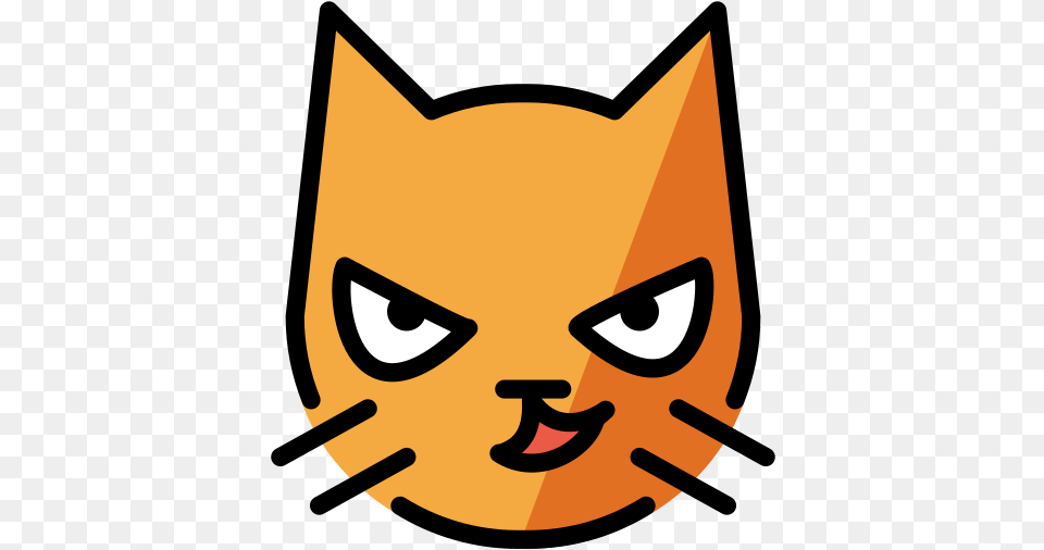 Smiling Cat Face Vector Png Image