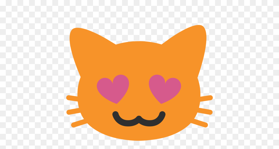 Smiling Cat Face With Heart Eyes Emoji, Plush, Toy, Animal, Mammal Free Transparent Png