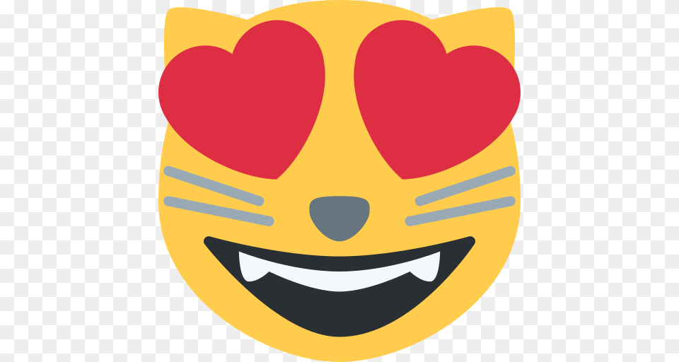 Smiling Cat Face With Heart Eyes Emoji, Mask Png