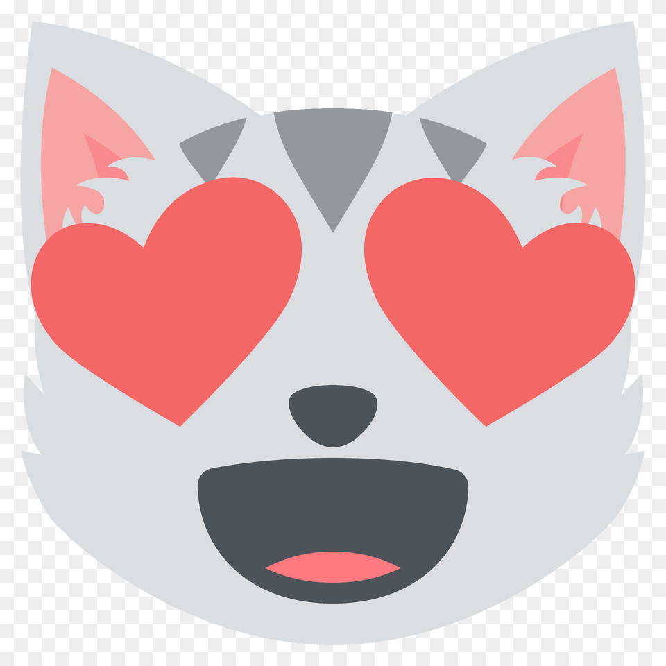 Smiling Cat With Heart Eyes Emoji Clipart, Animal, Fish, Sea Life, Shark Png