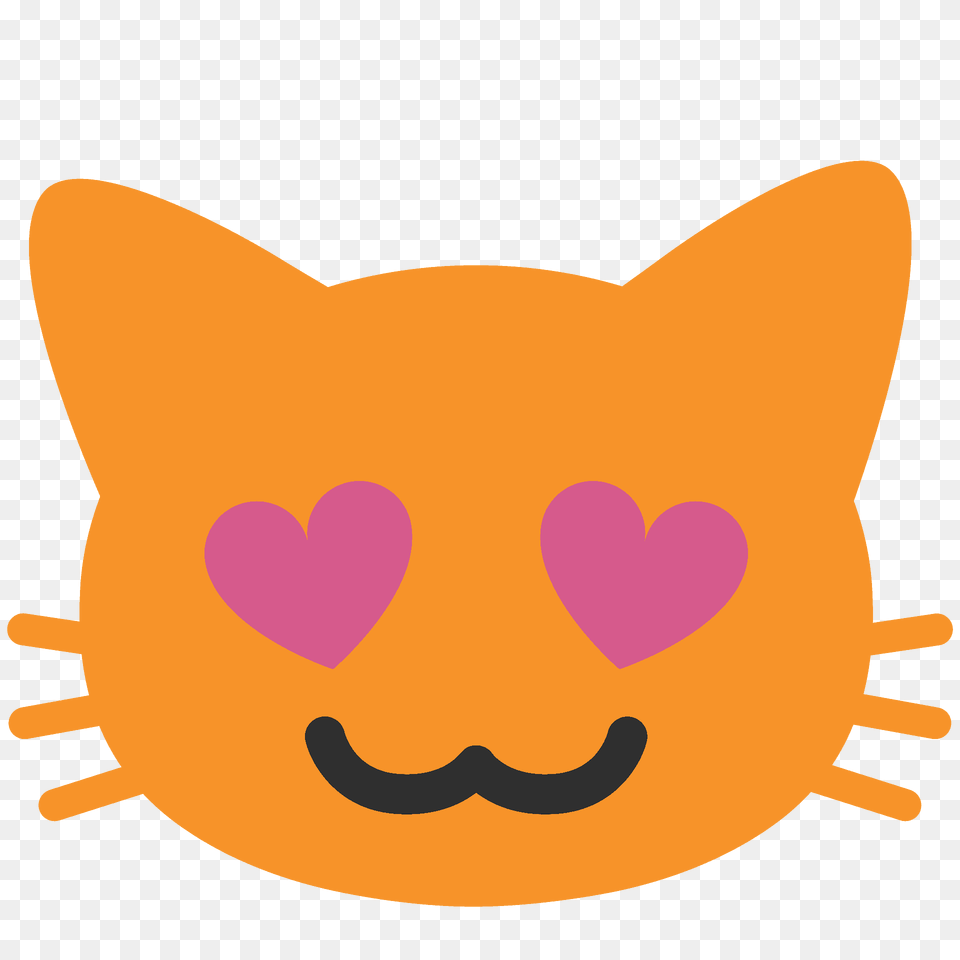Smiling Cat With Heart Eyes Emoji Clipart, Plush, Toy, Animal, Fish Free Transparent Png