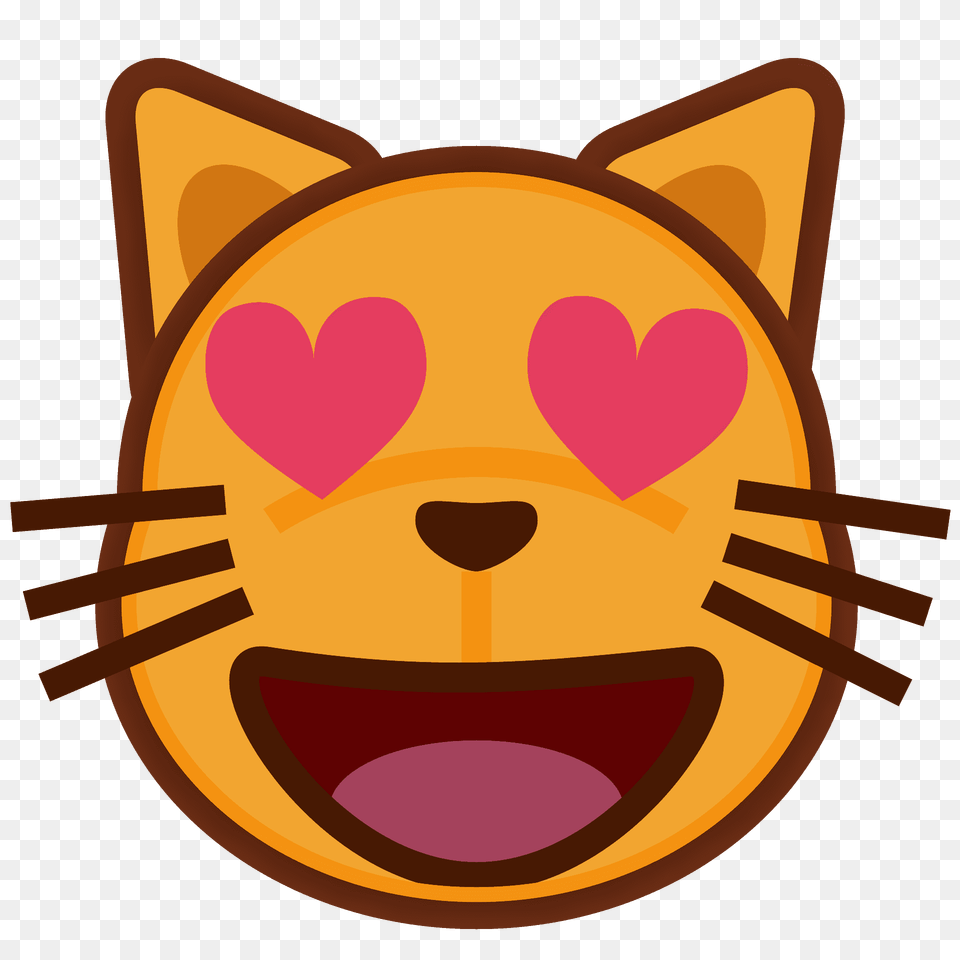 Smiling Cat With Heart Eyes Emoji Clipart, Logo, Dynamite, Weapon Free Png Download
