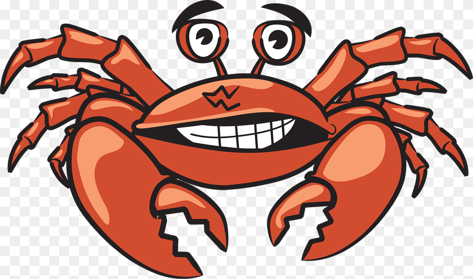 Smiling Crab Clipart, Food, Seafood, Animal, Invertebrate Png Image