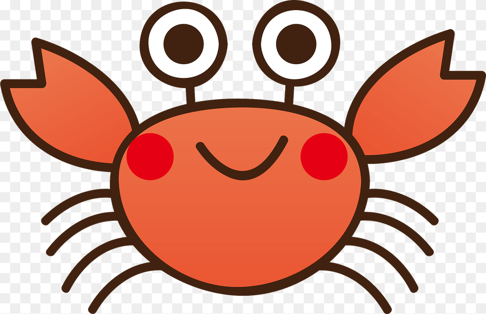 Smiling Crab Clipart, Food, Seafood, Animal, Invertebrate Free Png