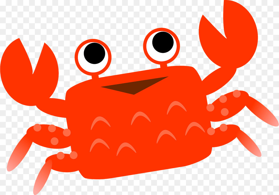 Smiling Crab Clipart, Food, Seafood, Animal, Invertebrate Png Image