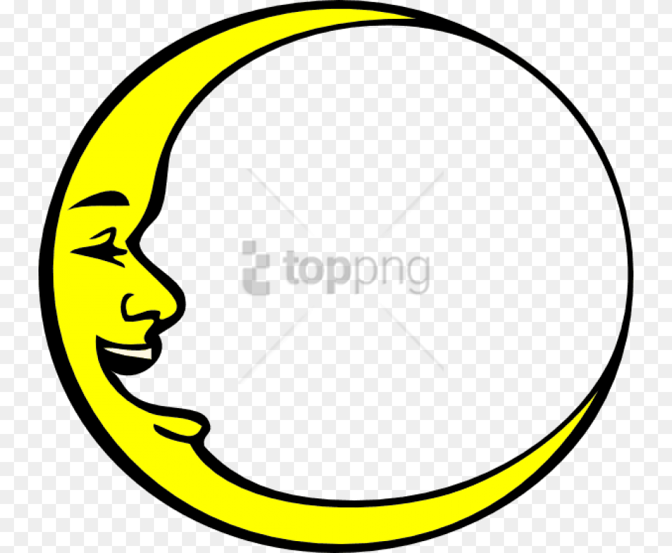Smiling Crescent Moon Image With Transparent Full Moon Black And White, Tennis Ball, Ball, Logo, Tennis Png