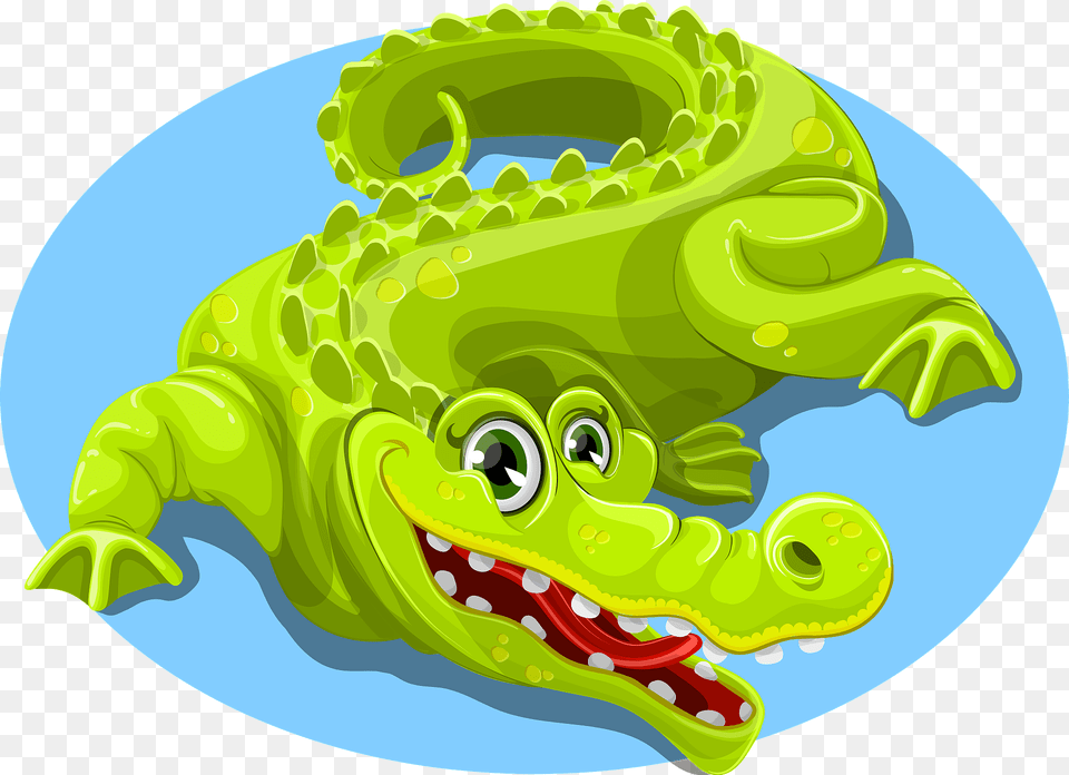 Smiling Crocodile Clipart, Animal, Reptile Png