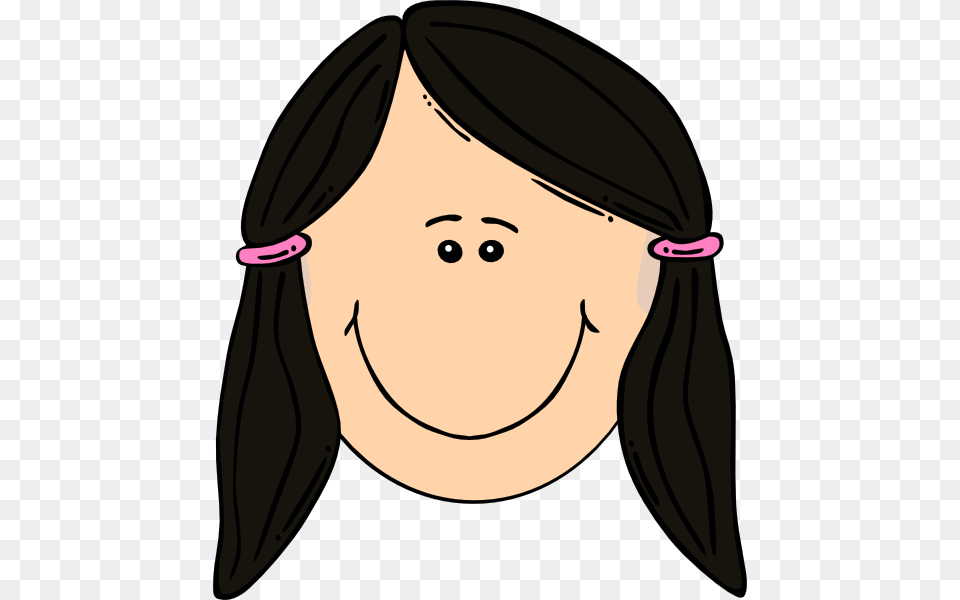 Smiling Dark Hair Girl Clip Art, Accessories, People, Jewelry, Person Png