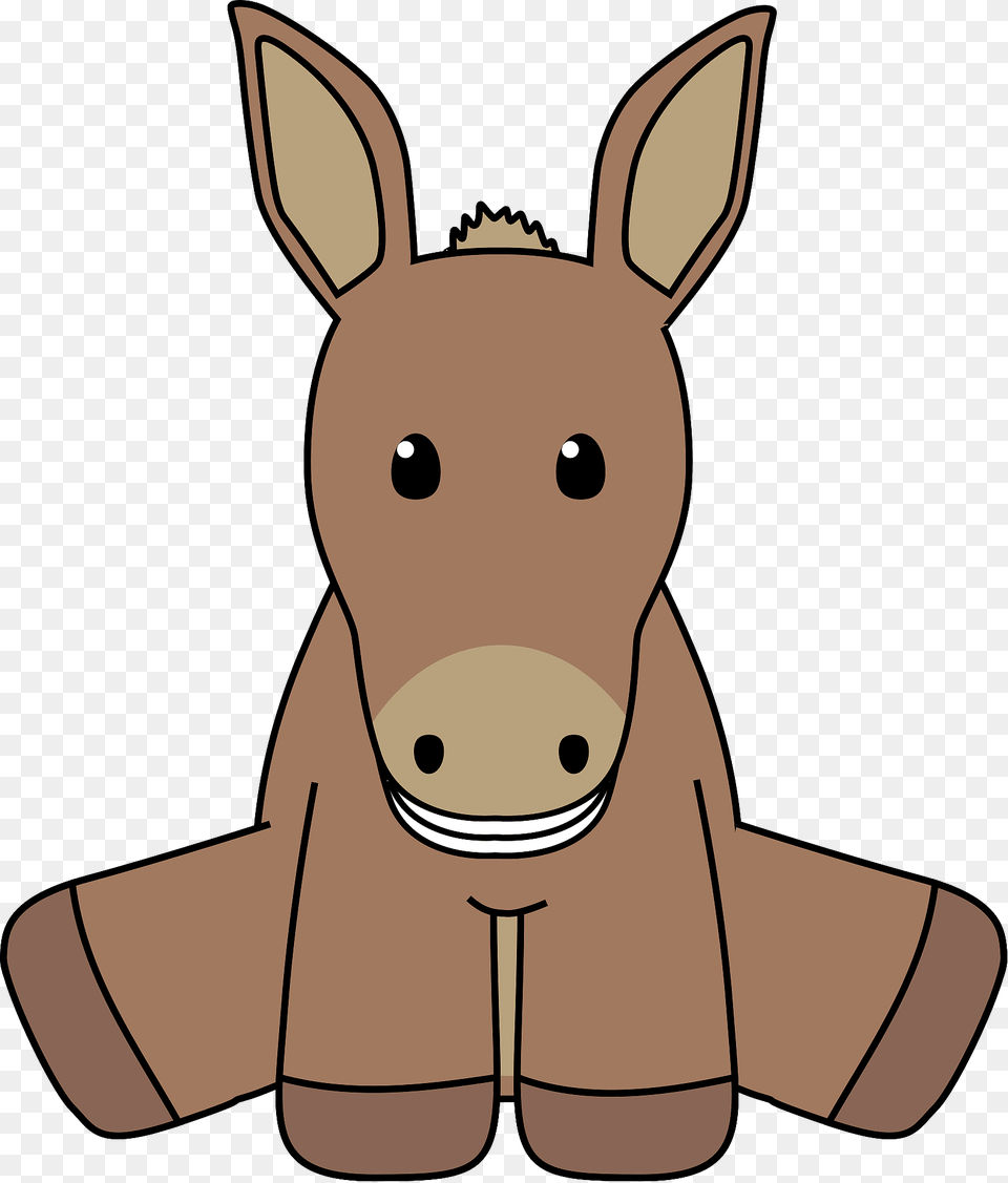 Smiling Donkey Clipart, Animal, Deer, Mammal, Wildlife Free Png