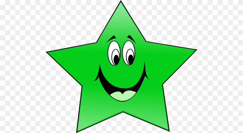 Smiling Eyes Clipart Green Star With Face, Symbol, Star Symbol, Person Free Png Download