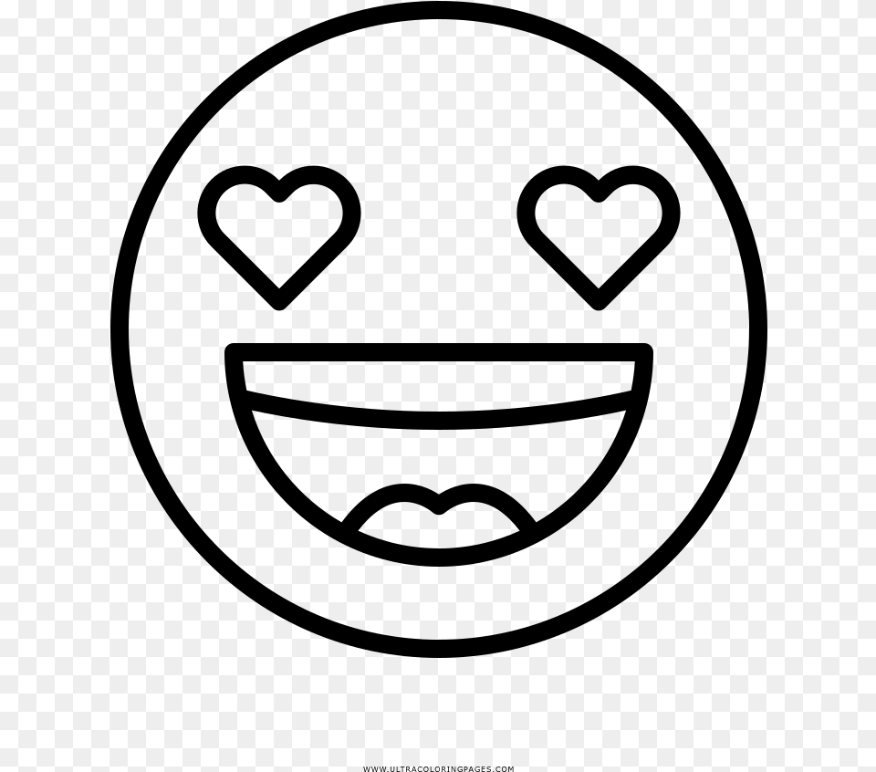 Smiling Face Coloring, Gray Free Png Download