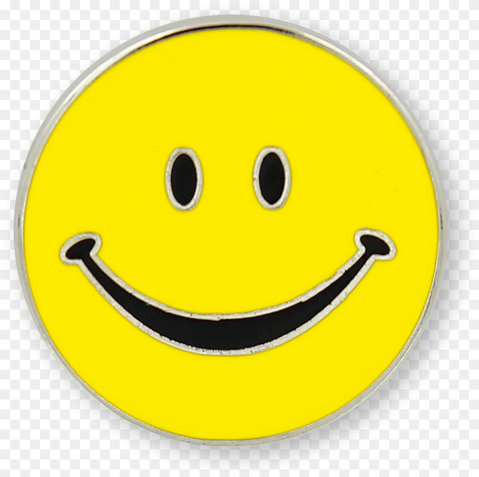 Smiling Face Enamel Pin Smiley, Disk, Symbol Png