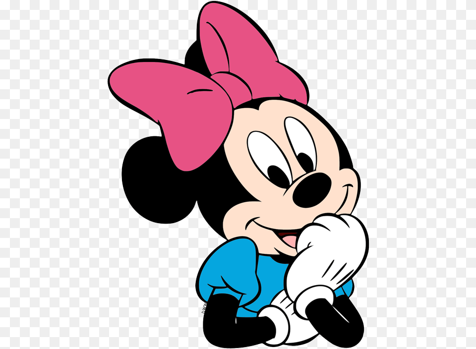 Smiling Face Happy Birthday Card Minnie Mouse, Cartoon, Baby, Person Png Image