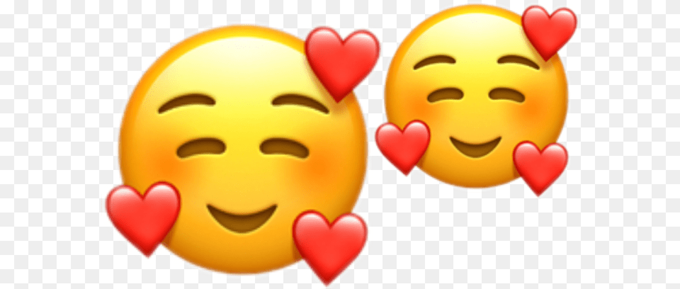 Smiling Face With 3 Hearts Emoji, Clothing, Hardhat, Helmet, Balloon Png Image