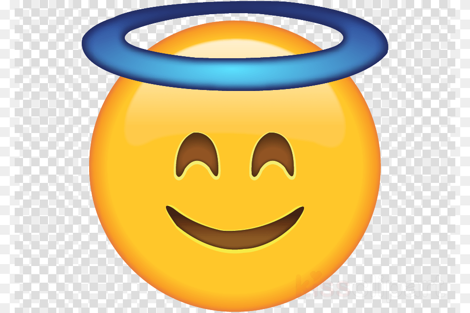 Smiling Face With Halo Clipart Smiley Emoji Clip Art, Jar, Logo Free Png