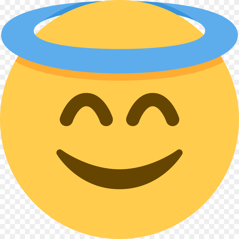 Smiling Face With Halo Emoji Clipart, Jar, Pottery, Logo Free Png Download