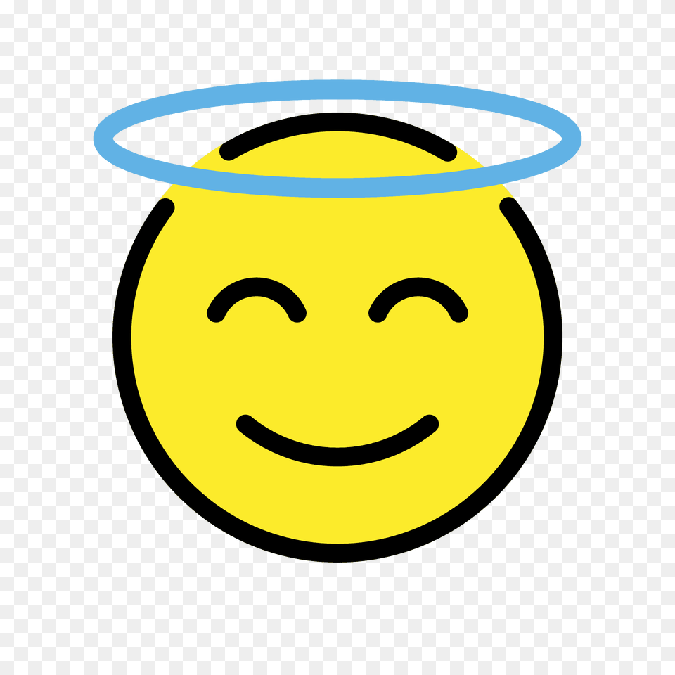 Smiling Face With Halo Emoji Clipart, Head, Person, Jar, Ball Free Png Download