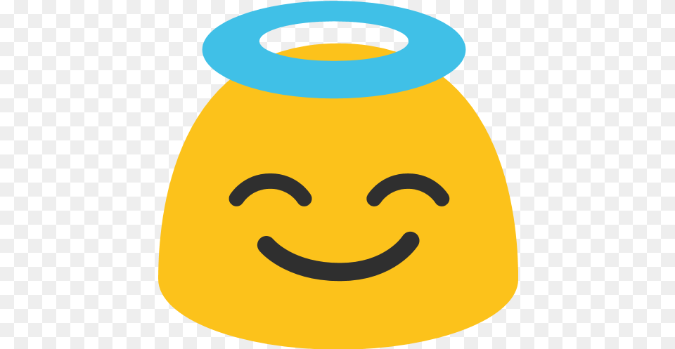Smiling Face With Halo Emoji For Cockfosters Tube Station, Jar, Pottery, Bag Free Png Download