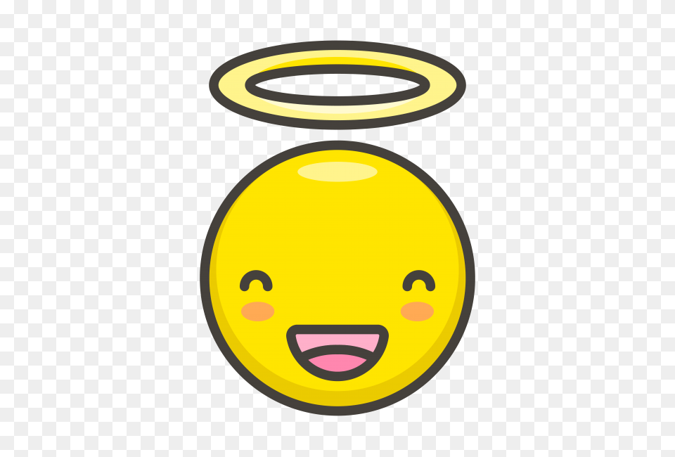 Smiling Face With Halo Emoji Emoji, Light, Jar, Traffic Light Free Transparent Png