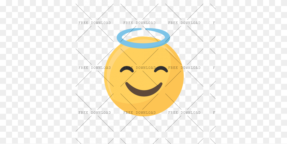 Smiling Face With Halo Emoticon Smiley, Jar, Ball, Sport, Tennis Free Png